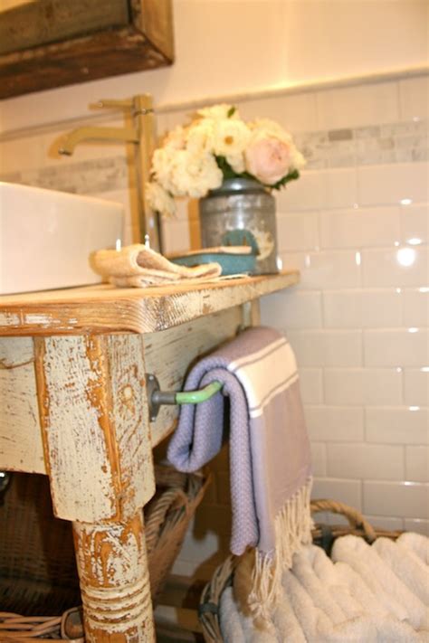 Repurposed Washstand French Bathroom The Polished Pebble