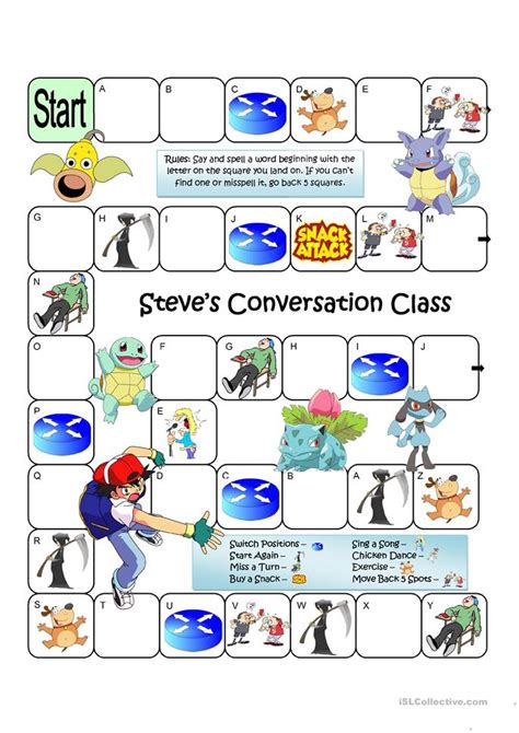 This online esl game is an effective and fun way to practice vocabulary and listening or reading comprehension. The Alphabet Race Board Game worksheet - Free ESL ...