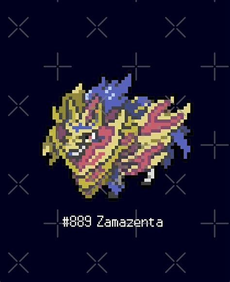 Zacian Pokemon Pixel Art Pattern In 2021 Pixel Art Pokemon Pixel Art Images