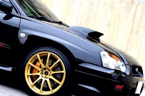 Black With Gold Wheels Subaru Impreza Sti Subaru Sti Subaru Wrx Sti