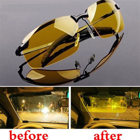 night driving glasses hd anti glare vision polarized yellow tinted unisex a90 ebay
