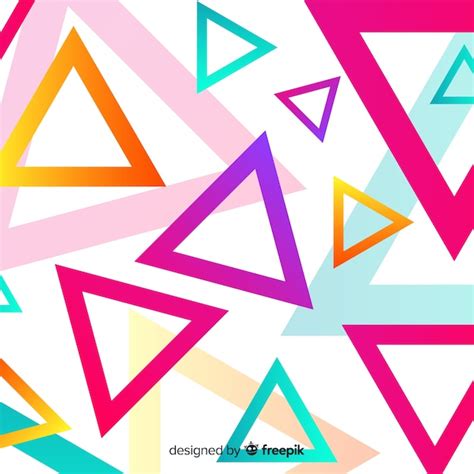 Fondo Triángulos Coloridos Vector Gratis