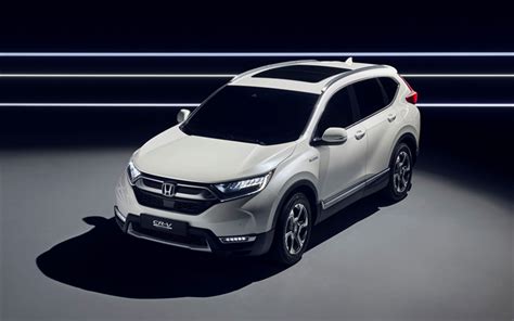 Download Wallpapers Honda Cr V Hybrid 2018 New White Cr V Off Road