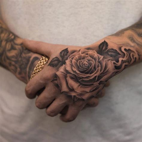 Cool Hand Tattoos For Men Rose | Best Tattoo Ideas
