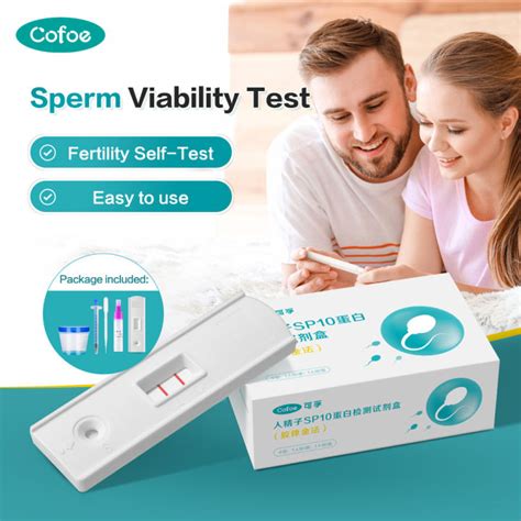 Cofoe Sperm Test Kit Sperm Vitality Quality Test Ovulation Self Test Strip Mens Male Semen High