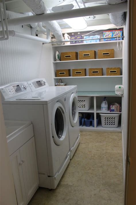 Check out my mood board and laundry room update post to see the entire transformation. functional basement laundry. Will definitely need some ...