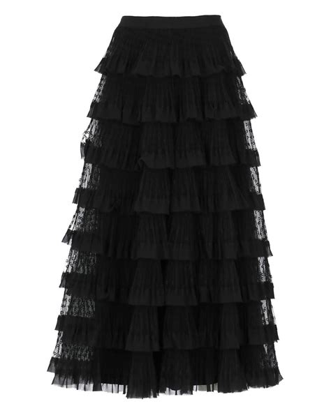 Red Valentino Skirt With Flounces In Black Lyst