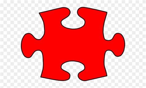 Red Jigsaw Puzzle Piece Large Clip Art Single Puzzle Piece Png Free