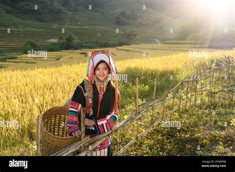 Akha Tribe Myanmar Stock Photo Alamy