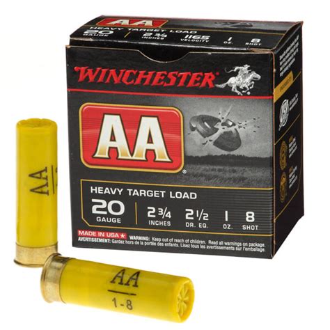 Winchester Aa Target Load 20 Gauge 8 Shotshells For Sale All Ammo Shop