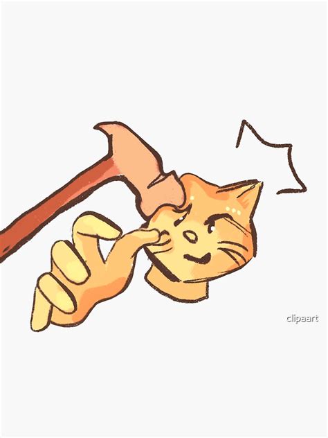 Bonk Cat Emoji Sticker For Sale By Clipaart Redbubble