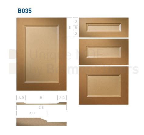 B035 Collection Transitional Kitchen Cabinet Door Style Mdf Set Mdf