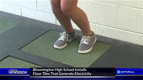 Bloomington Students Create Electricity By Walking On Tiles Youtube