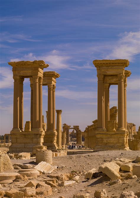 The Ancient Roman City Of Palmyra Syria The Site Of