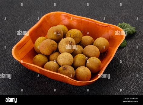 Tropical Fruit Longan In The Basket Stock Photo Alamy