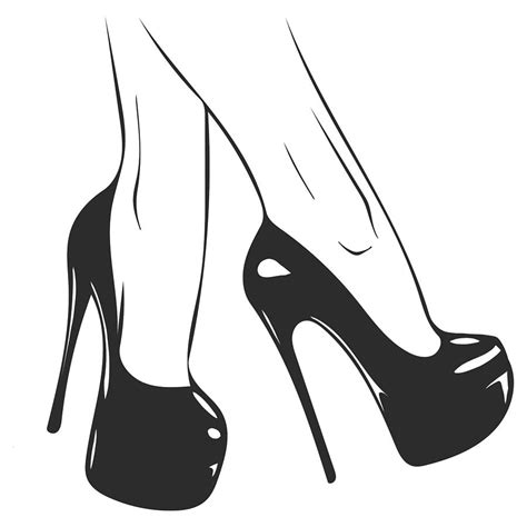Vector Girls In High Heels Fashion Illustration Female Legs In Shoes
