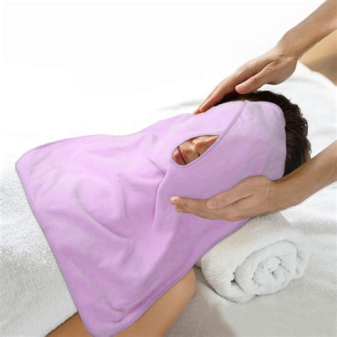 custom microfiber u shaped spa facial glow towel for esthetician cosmetologist massage therapist