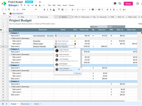Project Budget Template Free Budget Templates