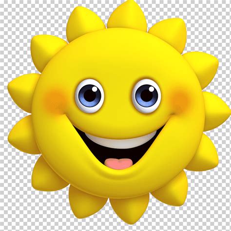 Sol Sonriente Amarillo Sol Lindo De Dibujos Animados Personaje