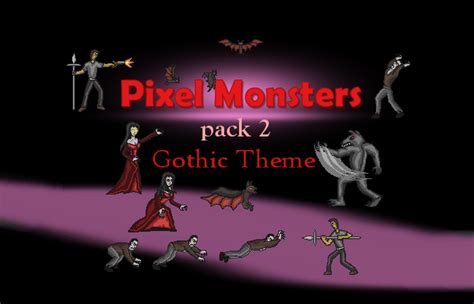Pixel Monsters Pack 2 Gothic Theme Gamedev Market