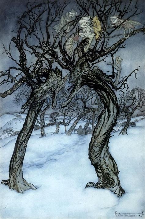 Arthur Rackham Whisper Trees Arthur Rackham Tree Illustration Art
