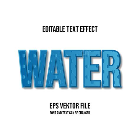 Fresh Text Effect Vector Design Images Fresh Water Text Effect Design