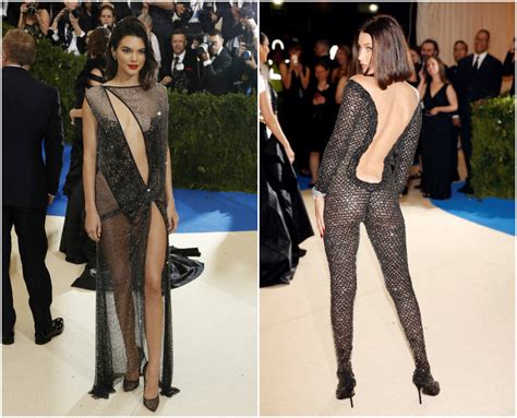 Kendall Jenner Risks Wardrobe Malfunction While Bella Hadid Bears It
