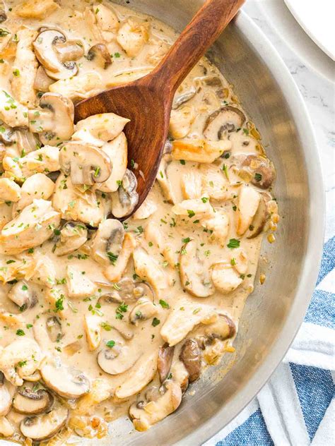 Creamy Mushroom Chicken Pasta Plated Cravings