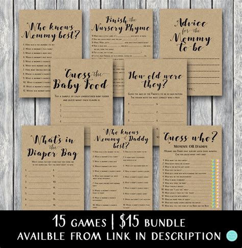 Rustic Whos That Baby Game Guess Who Baby Shower Game Etsy