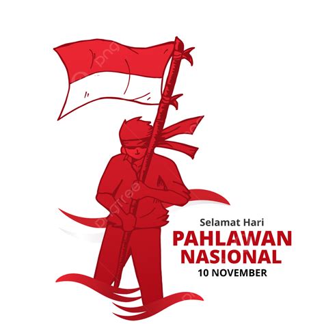 Journée Des Héros De Paravan Peinte à La Main Png Hari Pahlawan