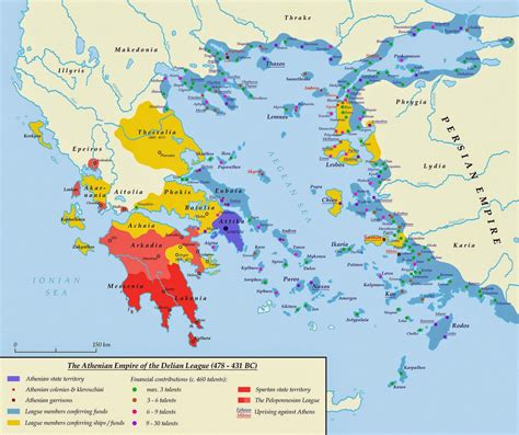 Ancient History Athens An Empire By Numbers Ancient Greece Map