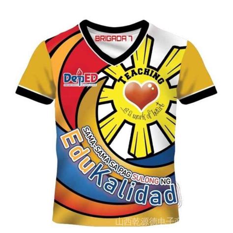Brigada Eskwela T Shirt Full Sublimation 3d T Shirt Summer Short Sleeve