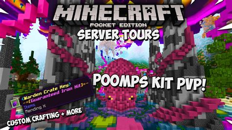 The Best Mcpe Kit Pvp Realm With Custom Crafting And More Minecraft