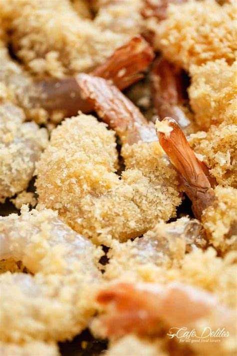 Crispy Oven Fried Beer Batter Crumbed Shrimp Cafe Delites