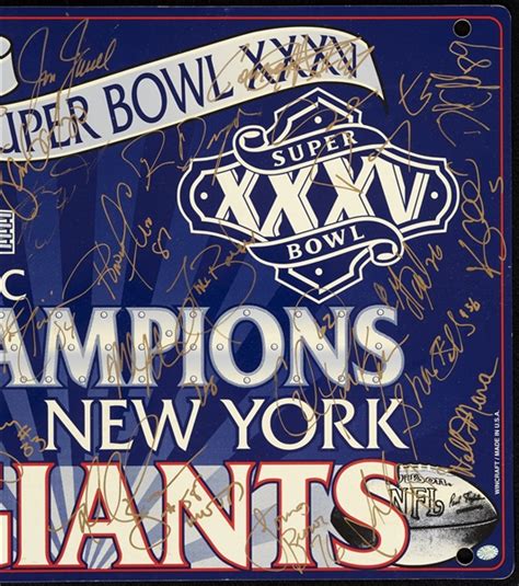 Lot Detail 2000 New York Giants Super Bowl Champions Team Signed