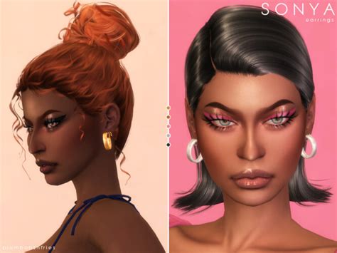 Sonya Earrings By Plumbobs N Fries At Tsr Sims 4 Updates