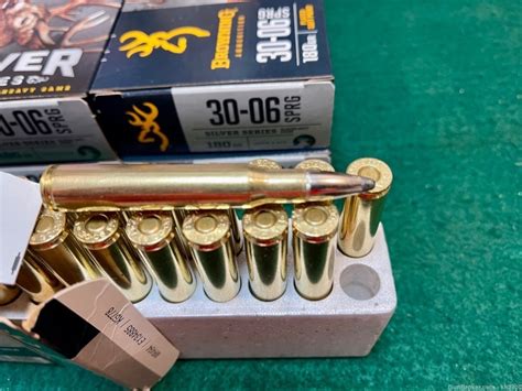 100 Rds Of 30 06 Sprg 180 Gr Sp Browning Sliver Plated Rifle