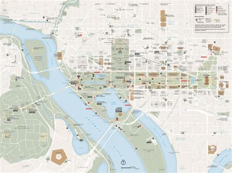 Printable Map Of The National Mall Washington Dc Printable Maps