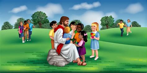 Detail Gambar Tuhan Yesus Dengan Anak Anak Koleksi Nomer 10