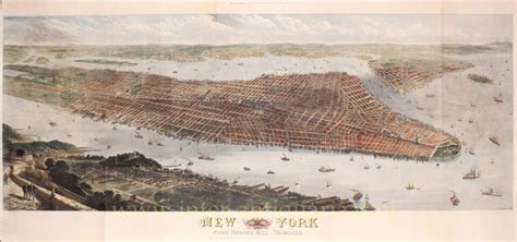 19th Century New York City Manhattan Usa America Antique Print