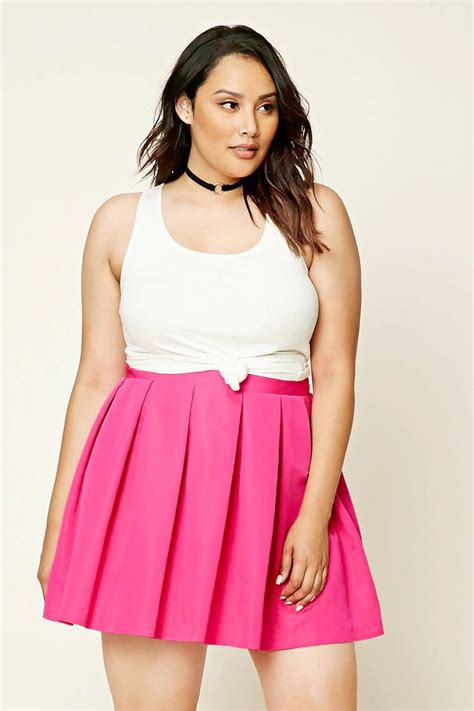 Famous Plus Size Pink Pleated Skirt 2022 Melumibeautycloud