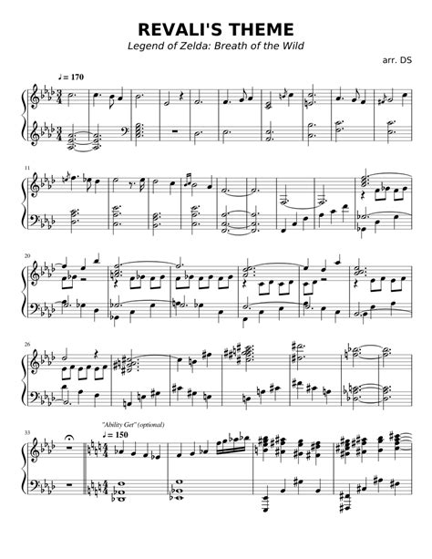 Botw Main Theme Violin Sheet Music Theme Image