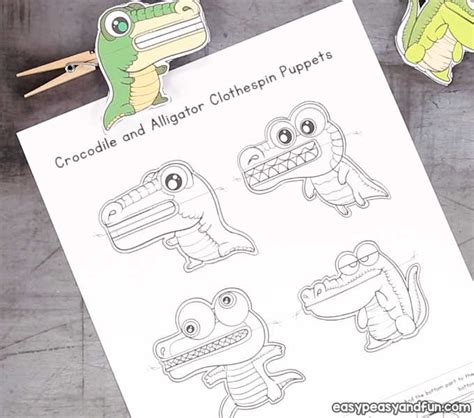 Crocodile Clothespin Puppets Ôn Thi Hsg