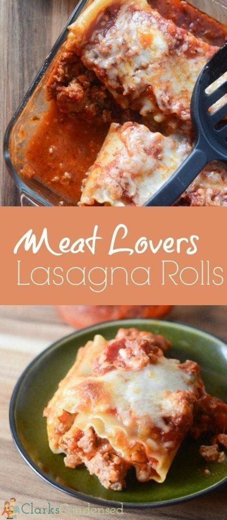 Meat Lovers Lasagna Rolls Recipe