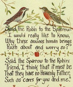 Robin And Sparrow By Lou Ann Bagnall Bird Quotes Robin Sayings