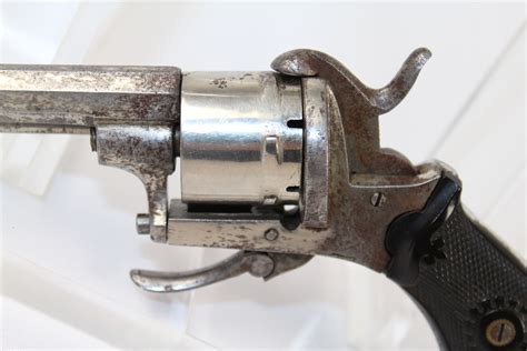 German European Lefaucheux Pinfire Pocket Revolver Antique Firearms 006