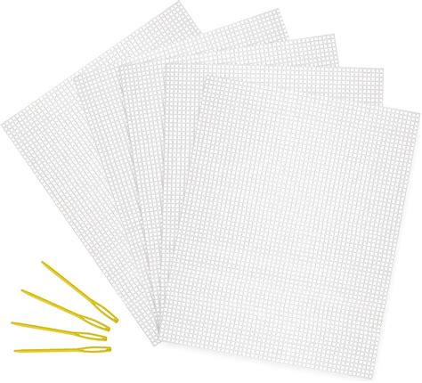 Buy Plastic Mesh Canvas Sheets5 Pieces 7 Count Clear Plastic Mesh