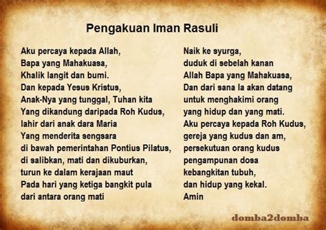 Dan kepada yesus kristus anaknya yang tunggal tuhan kita. domba2domba: Kisah Di Sebalik Lagu "Kupercaya" (This I Believe - Hillsong)