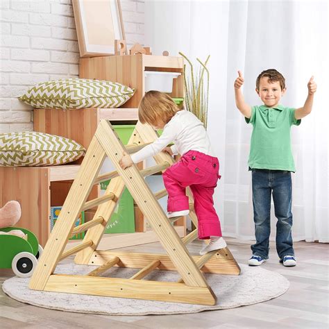 Buy Glacer Wooden Climbing Triangle Ladder Toddler Triangle Climber