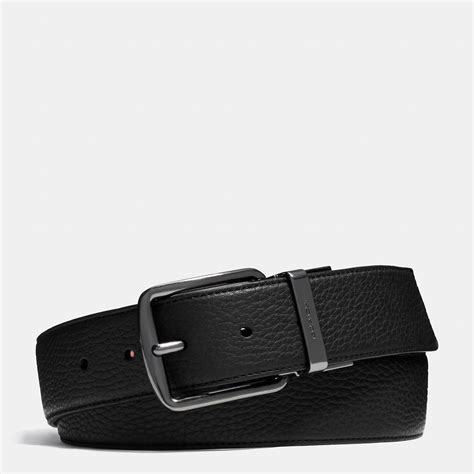 Coach Wide Cut To Size Reversible Leather Belt In Black For Men Lyst